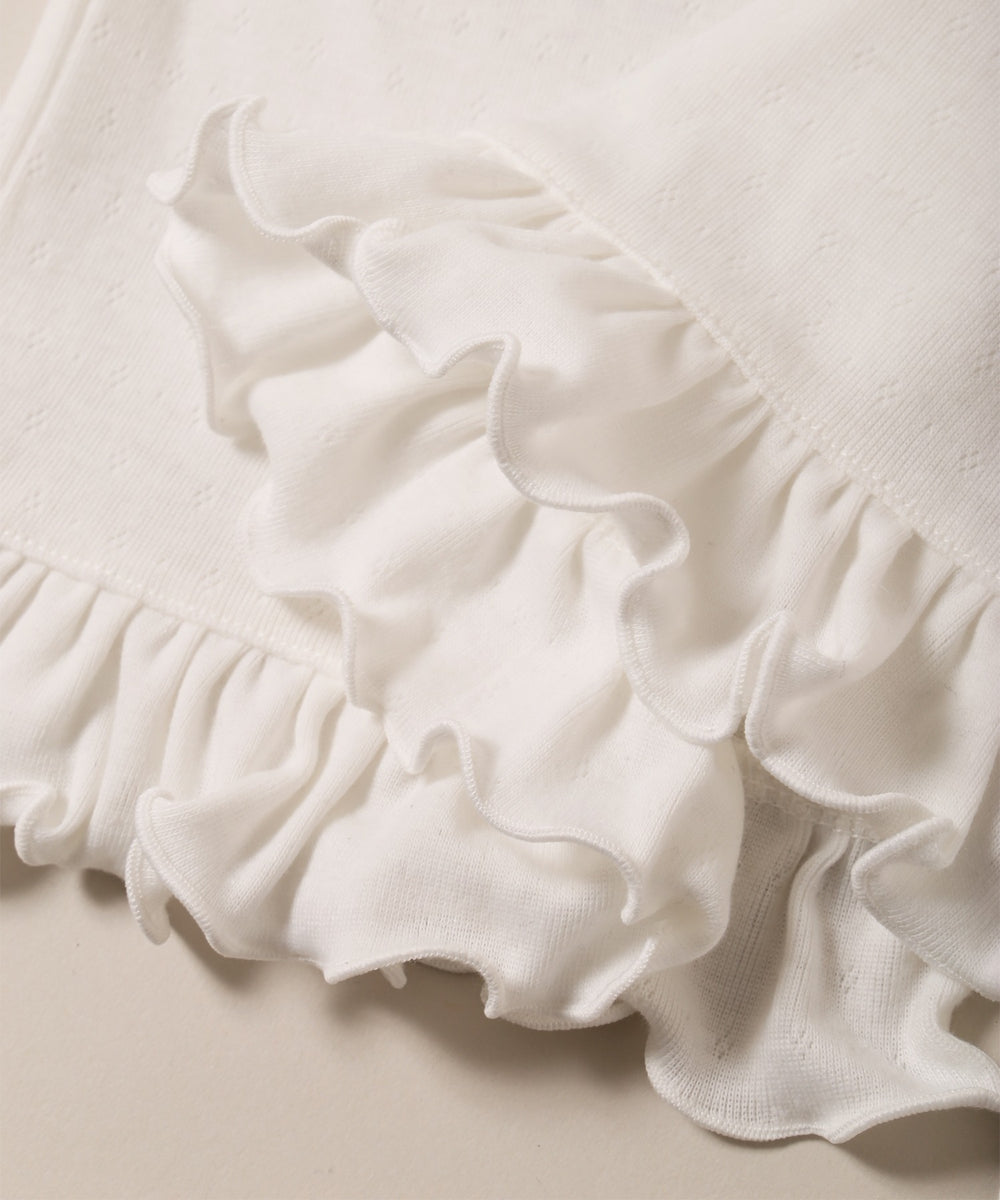 ハリヌキフリルカーディガン