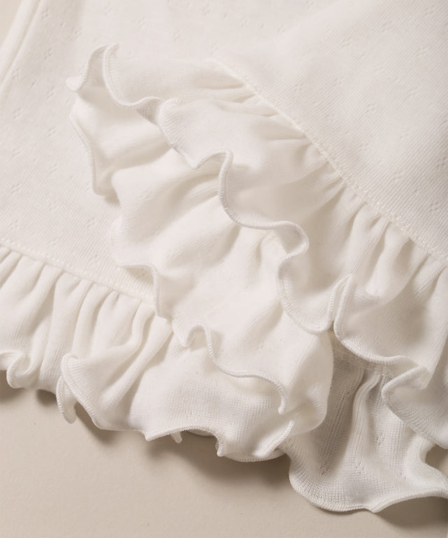 ハリヌキフリルカーディガン