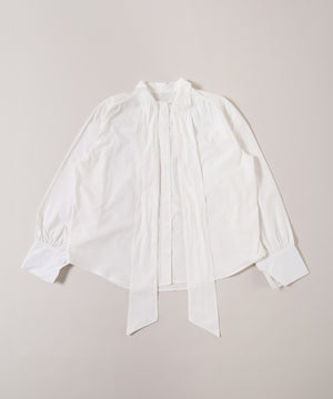 ボウタイ長袖ブラウス