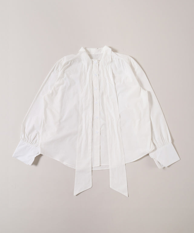 ボウタイ長袖ブラウス