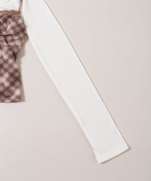 チェックキャミセットカーディガン