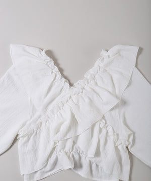クロスフリルブラウス