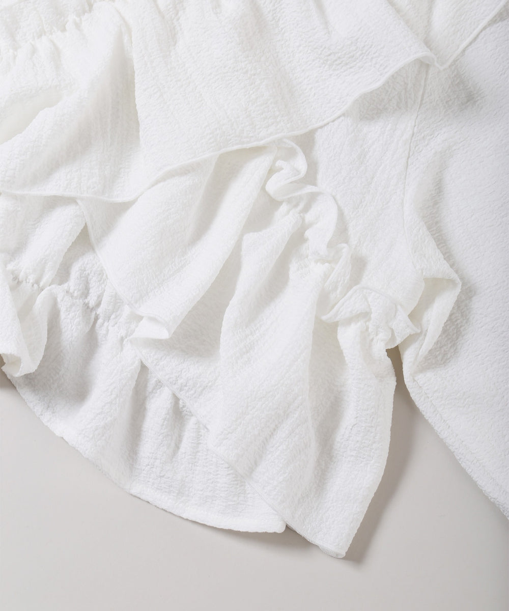 クロスフリルブラウス