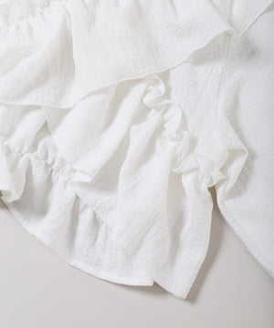 クロスフリルブラウス