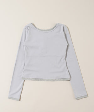 バイカラーレイヤードトップス