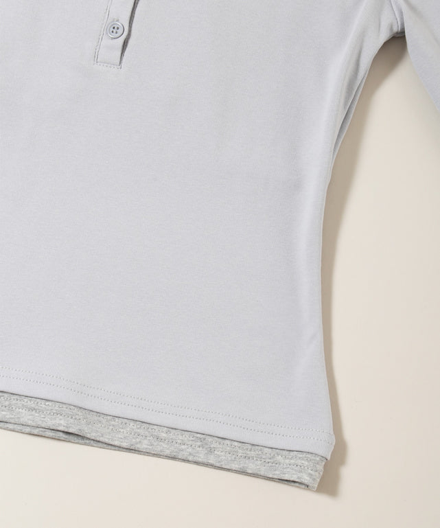 バイカラーレイヤードトップス