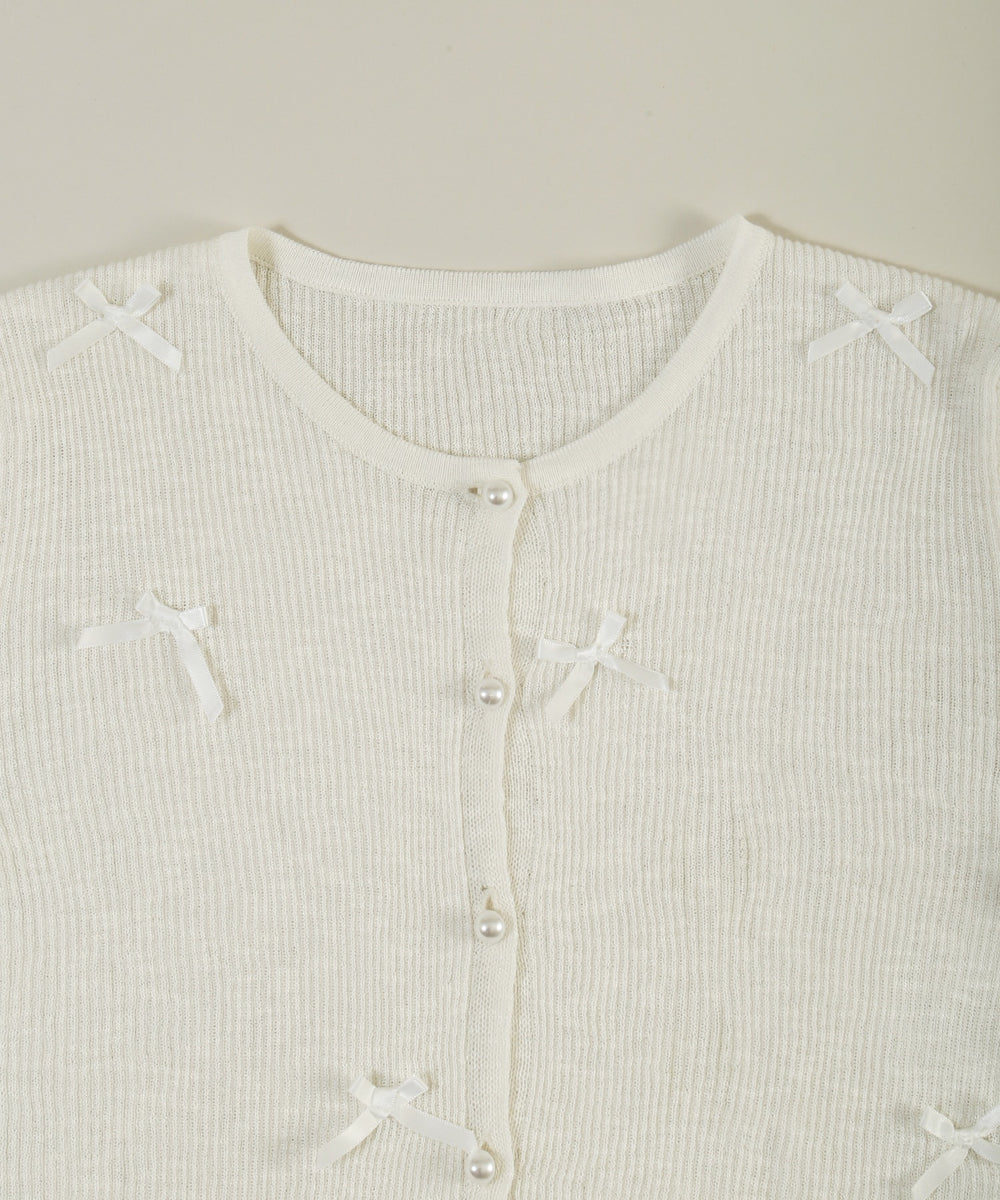 シアーリボンカーディガン