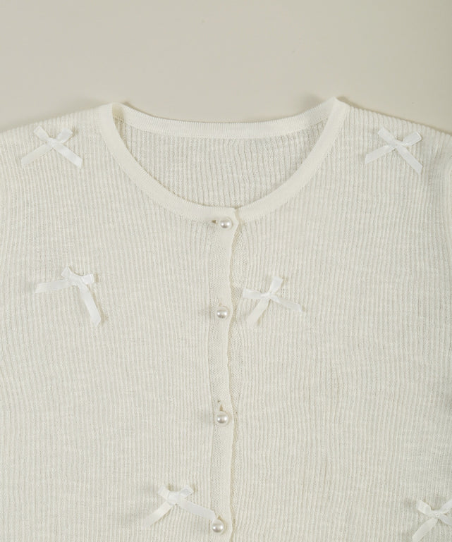 シアーリボンカーディガン