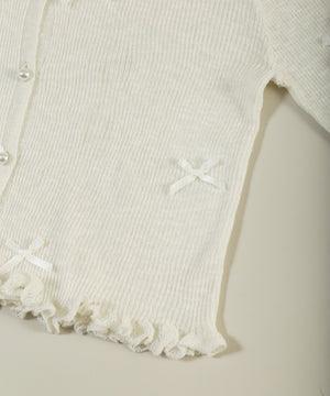 シアーリボンカーディガン