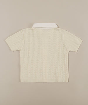 シャツドッキング半袖ニット