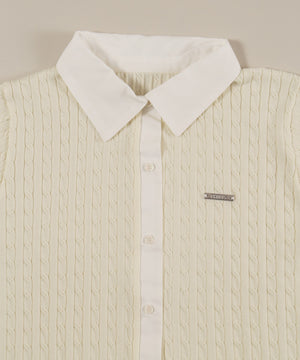 シャツドッキング半袖ニット