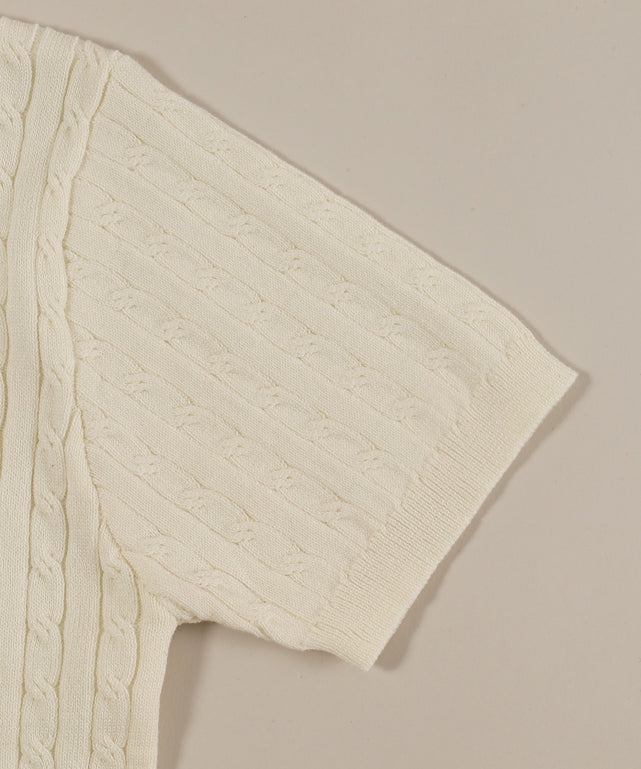 シャツドッキング半袖ニット