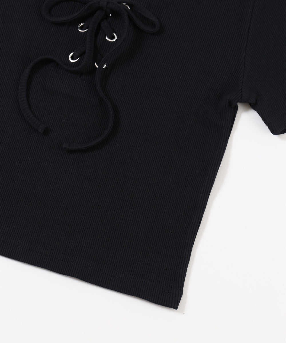 フロントレースアップトップス