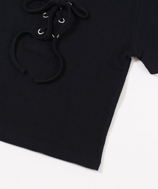 フロントレースアップトップス