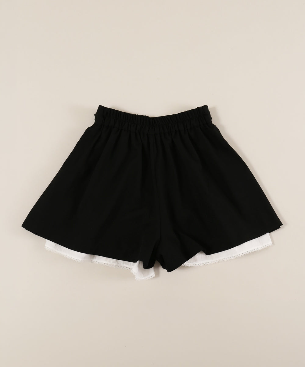 レースレイヤードショートパンツ