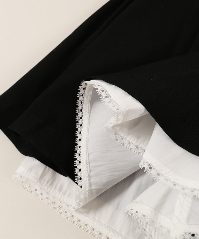 レースレイヤードショートパンツ