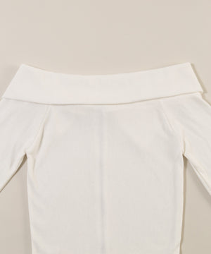 オフショルジップトップス