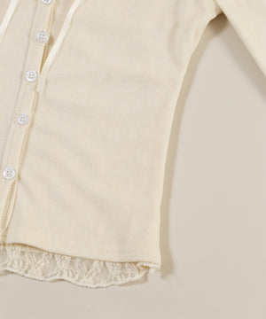 フリルレースレイヤードLSトップス