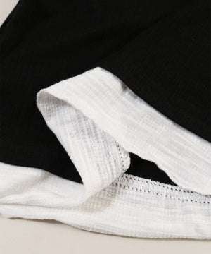 ヘンリーネックレースレイヤードトップス