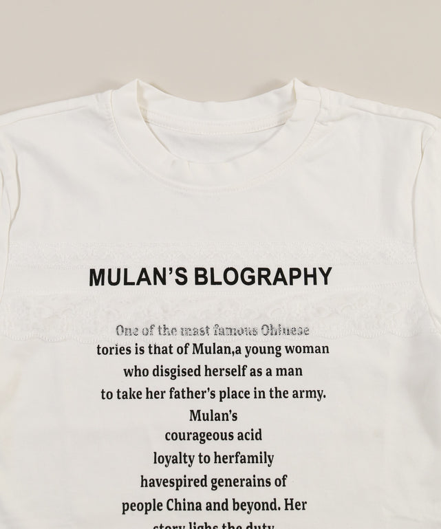 レースデザインチビTシャツ