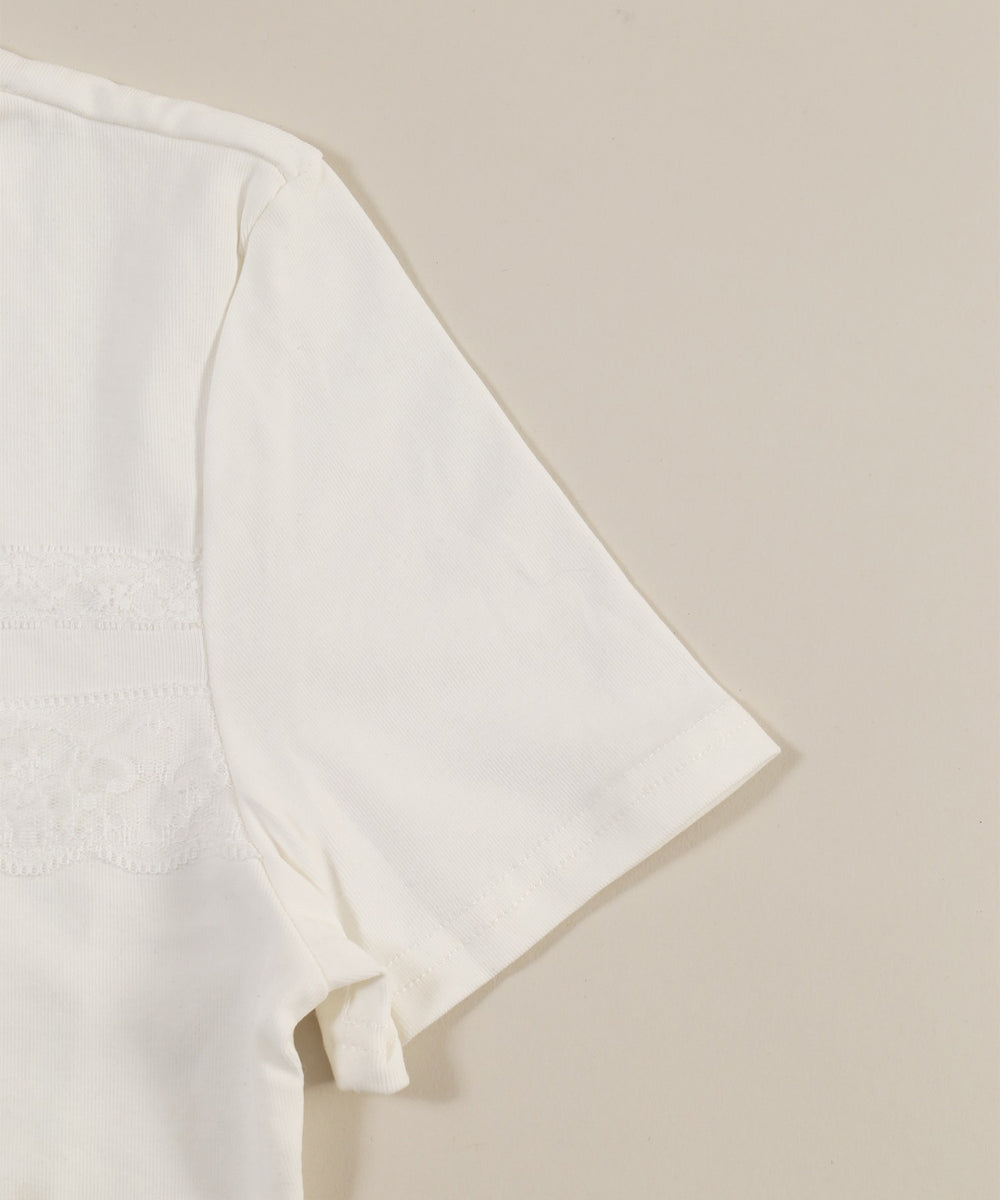 レースデザインチビTシャツ