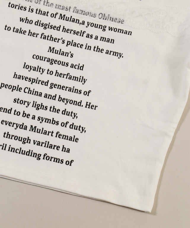 レースデザインチビTシャツ