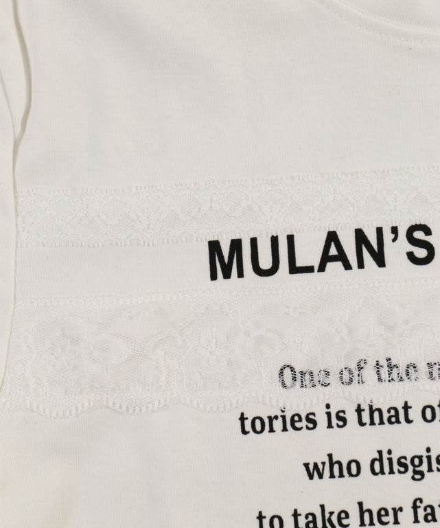 レースデザインチビTシャツ