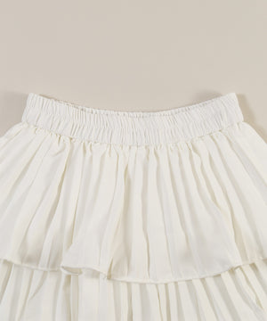 2段プリーツミニスカート