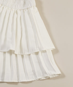 2段プリーツミニスカート