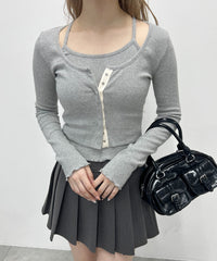 キャミセットコンパクトカーディガン