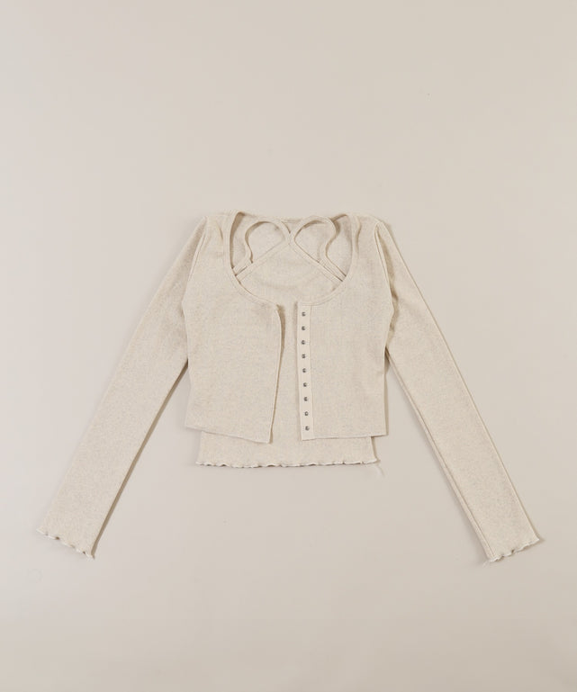 キャミセットコンパクトカーディガン