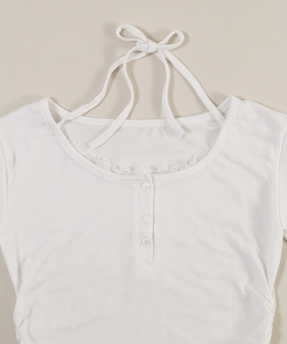 ヘンリーネックチョーカートップス