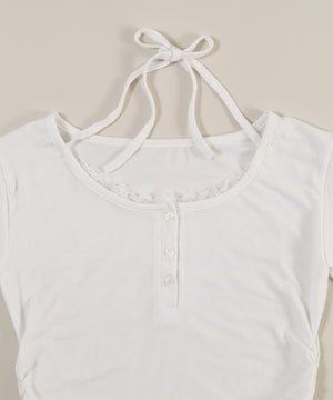 ヘンリーネックチョーカートップス