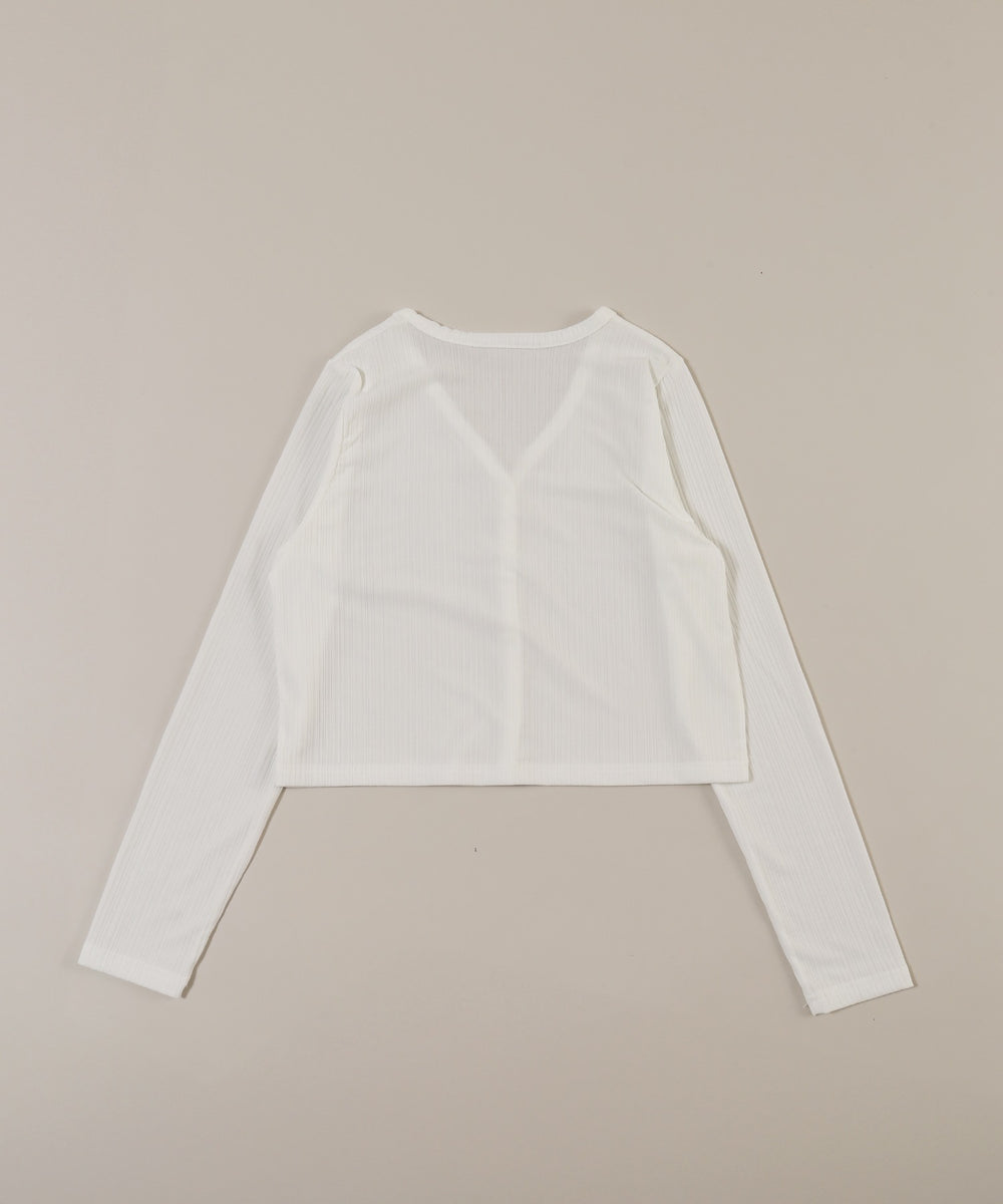 シンプルショートカーディガン