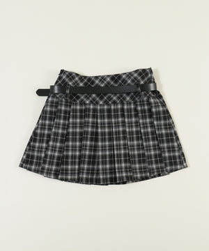 ベルトセットチェックミニスカート