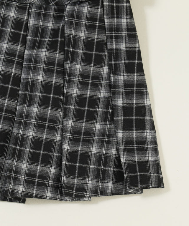 ベルトセットチェックミニスカート