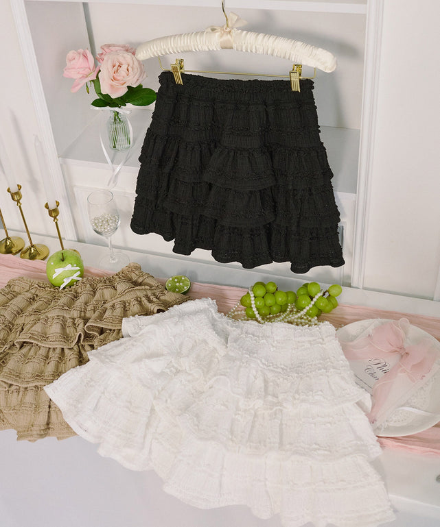 3段フリルティアードミニスカート/3段フリルティアードミニスカート