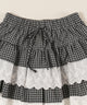 レースサンドチェックミニスカート