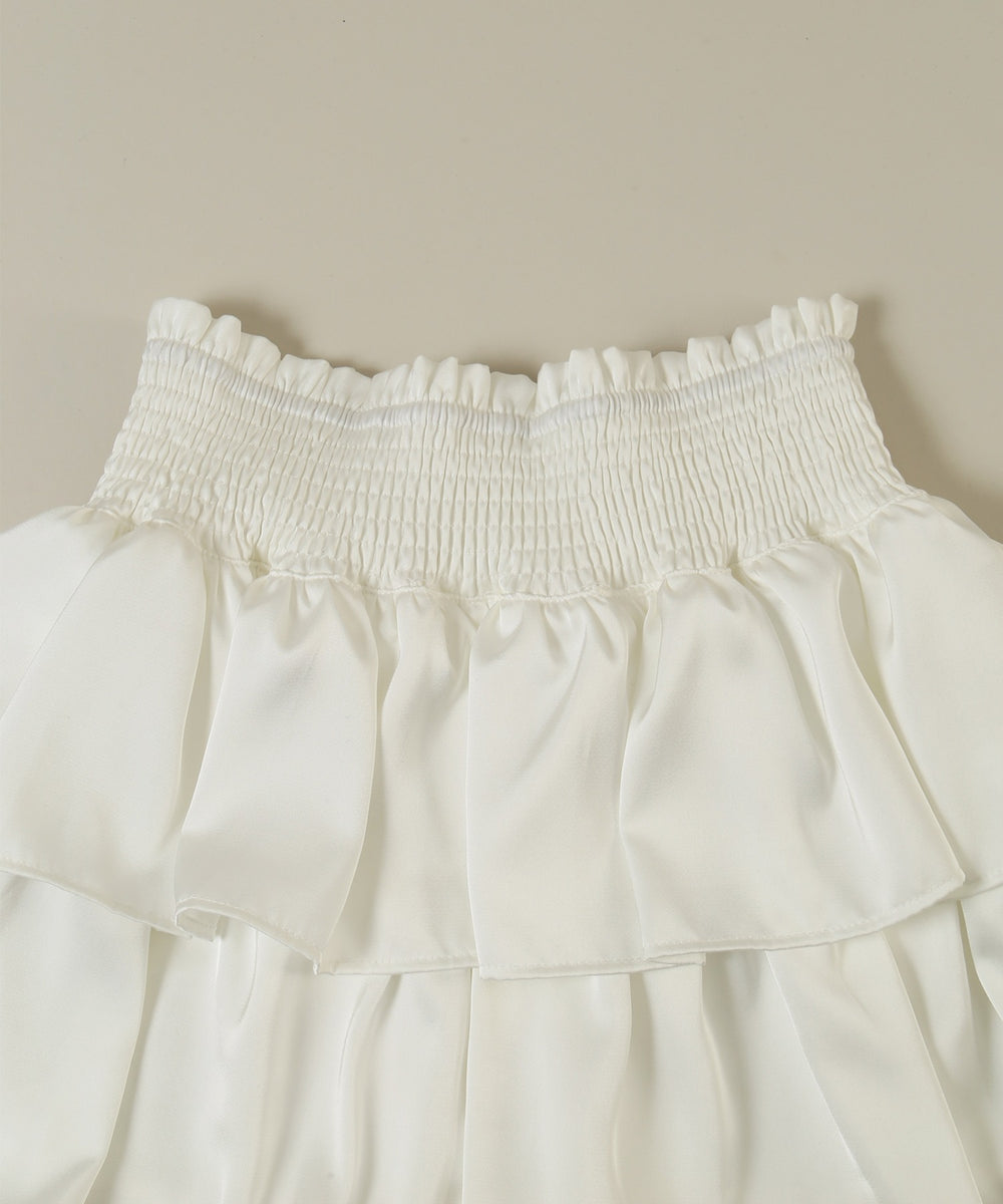 ウエストシャーリングティアードミニスカート