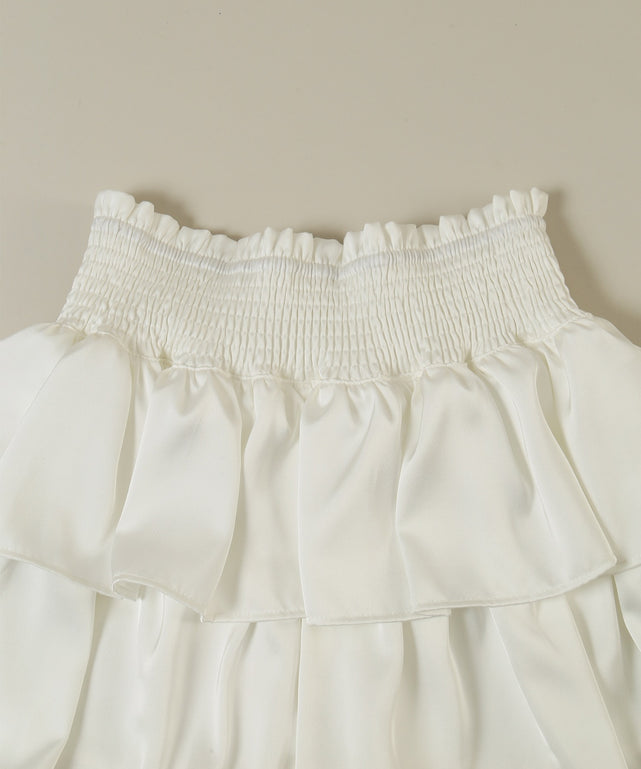 ウエストシャーリングティアードミニスカート