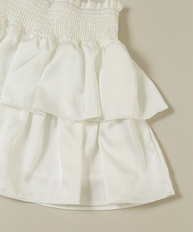 ウエストシャーリングティアードミニスカート