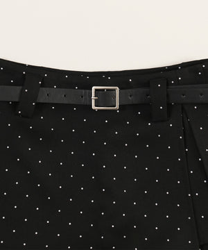 ベルトツキドットスカートパンツ