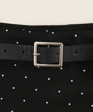ベルトツキドットスカートパンツ