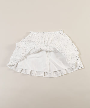 ドット2段フリルミニスカート