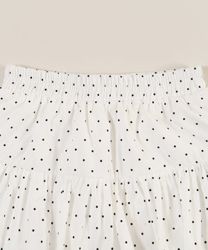 ドット2段フリルミニスカート
