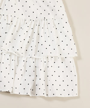 ドット2段フリルミニスカート