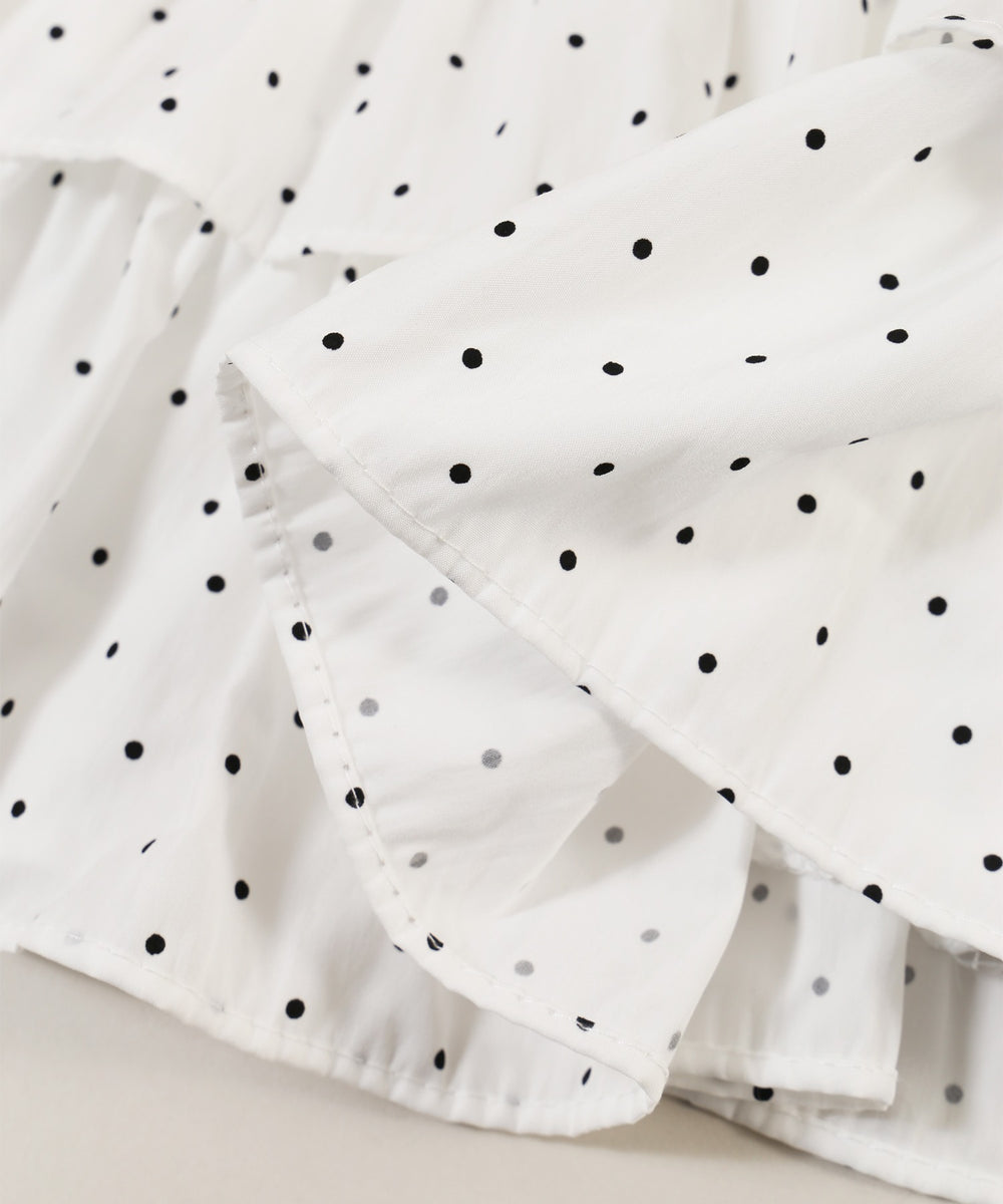 ドット2段フリルミニスカート