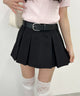 ベルトセットスカートレイヤードショーツ/ブラック モデル：157㎝ F着用