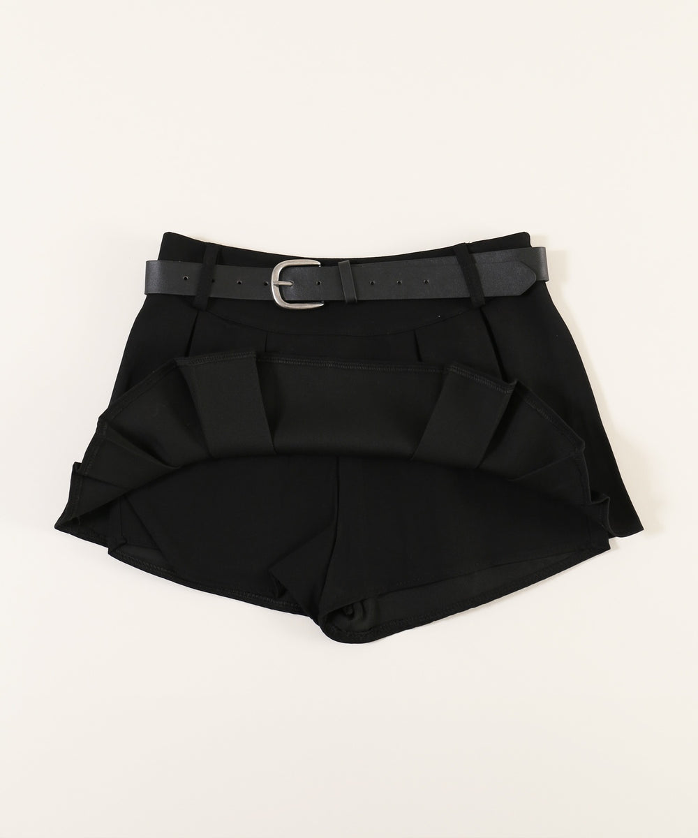 ベルトセットスカートレイヤードショーツ