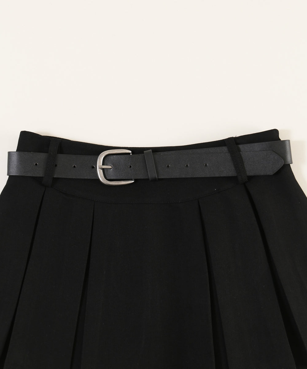 ベルトセットスカートレイヤードショーツ